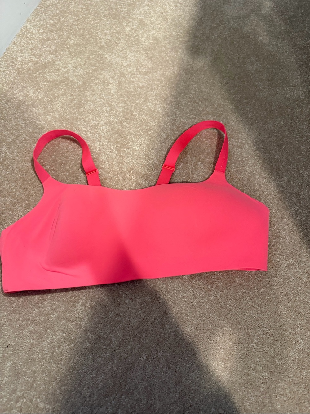 Women’s Neon Pink Bra- Sleek Square Neck